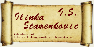 Ilinka Stamenković vizit kartica